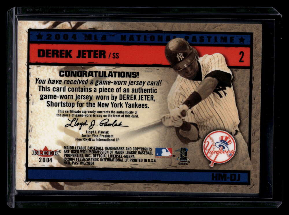 2004 National Pastime History in the Making Jersey DJ Derek Jeter Jersey