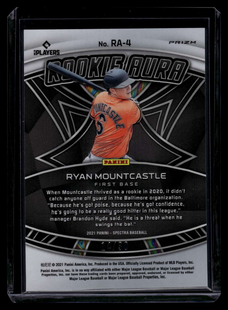2021 Panini Spectra Rookie Aura Neon Green 4 Ryan Mountcastle Rookie 14/30