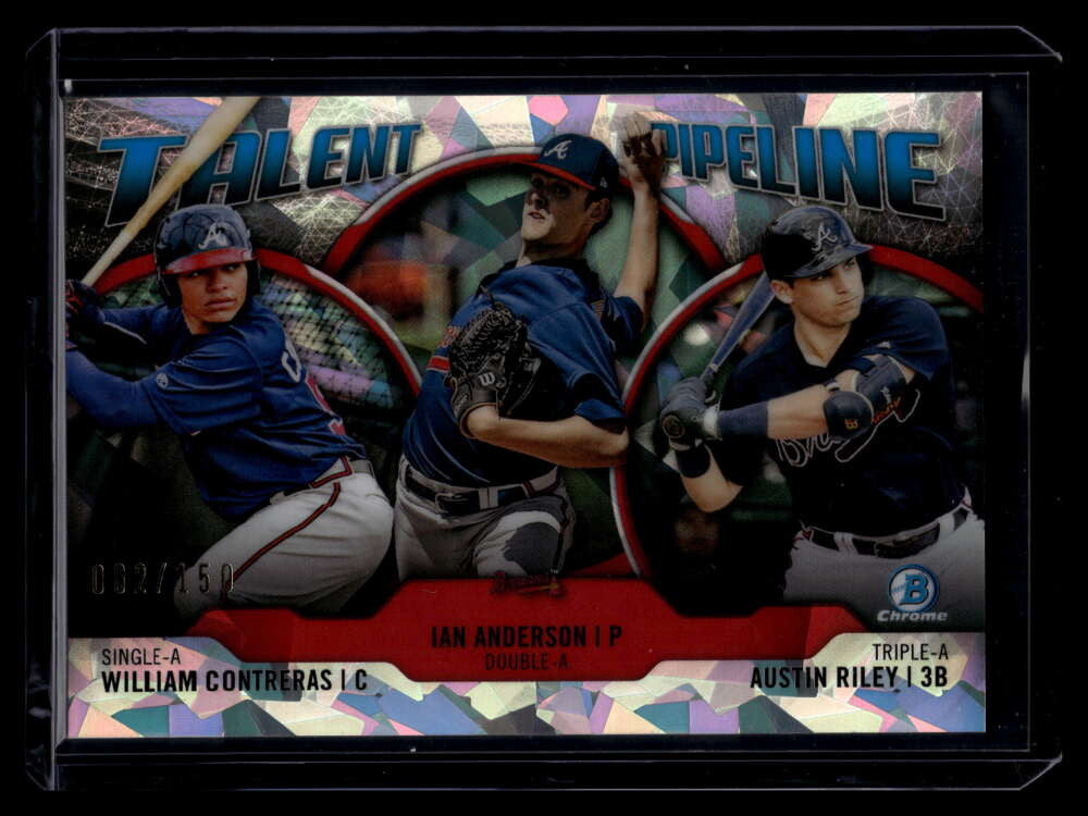 2019 Bowman Chrome Pipeline Atomic Refractor Contreras Anderson Riley 62/150