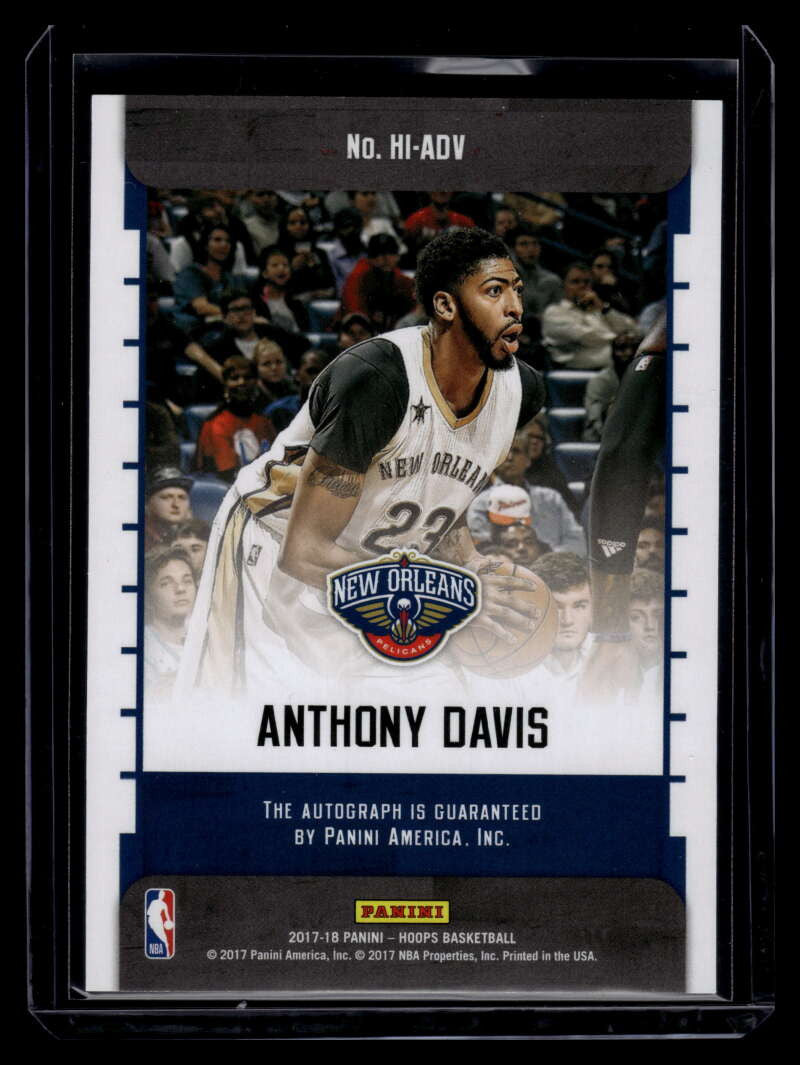2017-18 Hoops Ink Red 46 Anthony Davis Auto 10/25