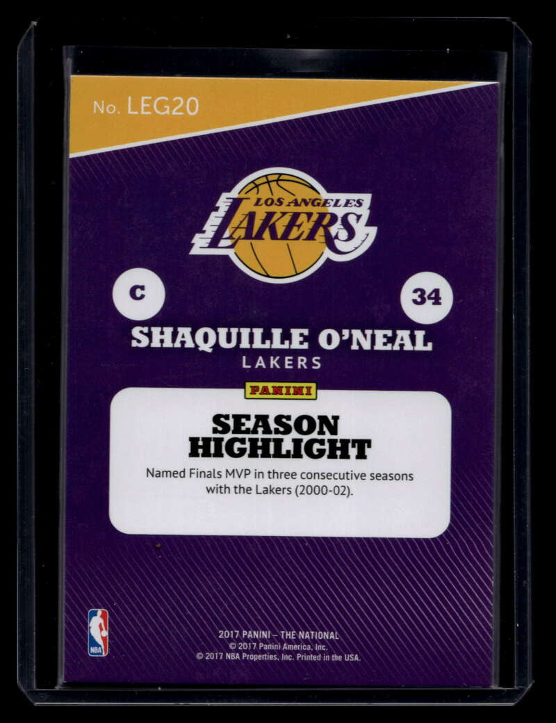 SOLD 121380 2017 Panini National Convention Rainbow Spokes Thick Shaquille O'Neal 21/25