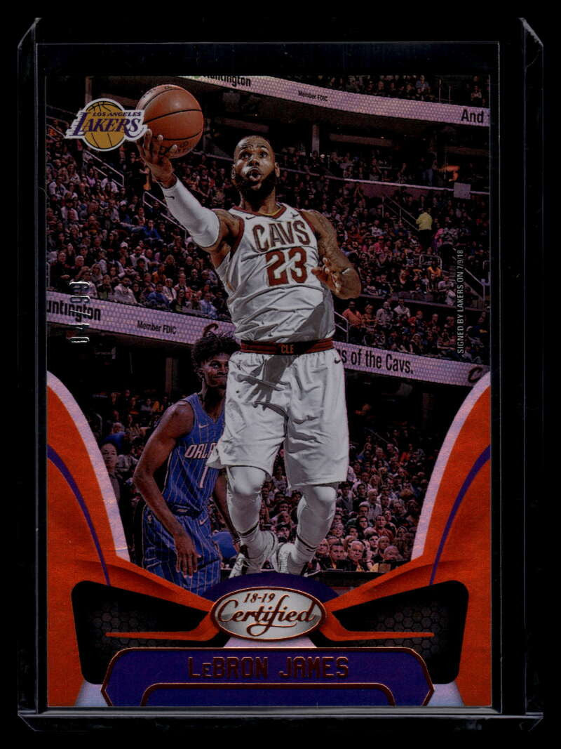 2018-19 Certified Mirror Orange 66 LeBron James 4/99