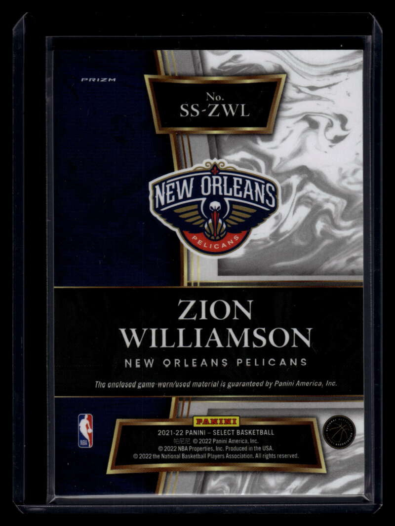 DELETE 121405 2021-22 Select Selective Swatches 9 Zion Williamson Jersey