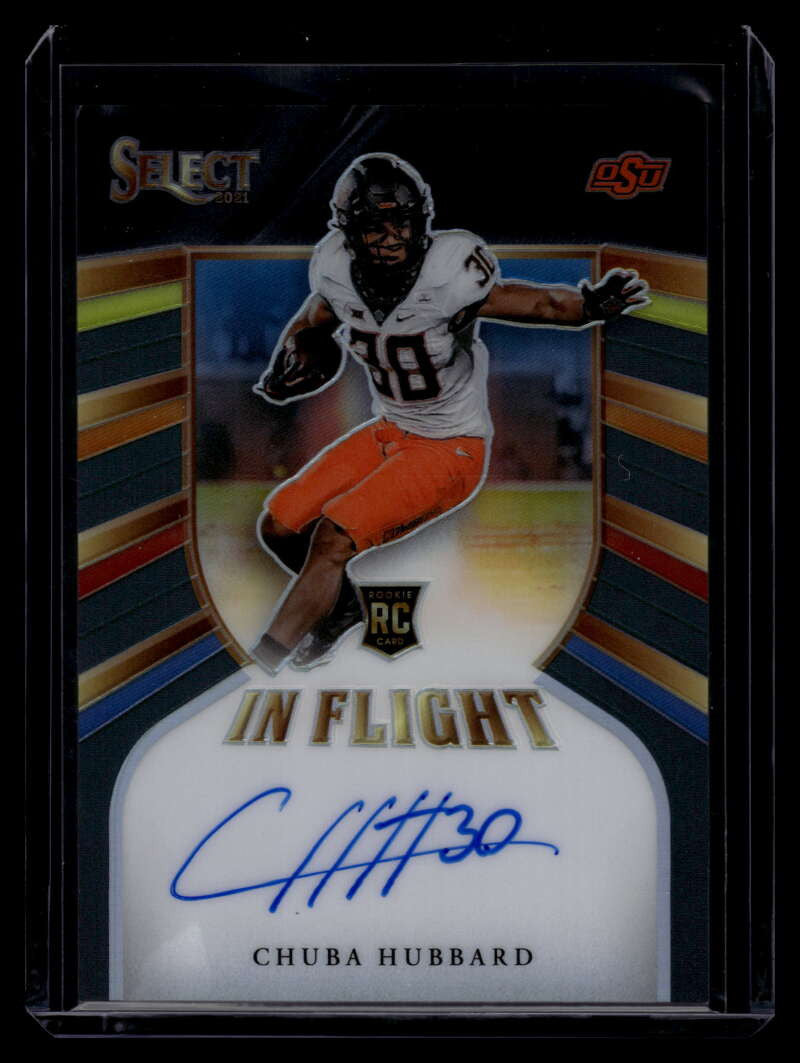 2021 Panini Chronicles Draft Select In Flight 27 Chuba Hubbard Rookie Auto 20/40