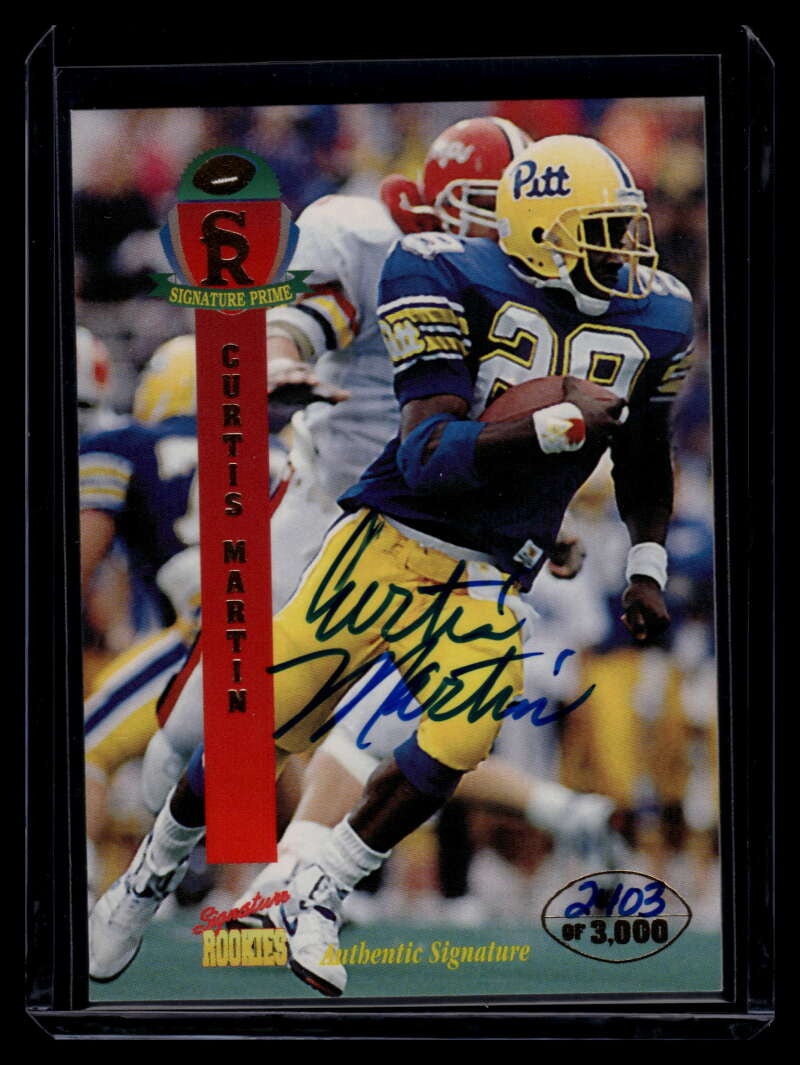 1995 Signature Rookies Prime Autographs 27 Curtis Martin Rookie Auto 2403/3000
