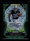 2019 Panini Prizm Autographs Prizms Green Scope Josh Jacobs Rookie Auto 67/75