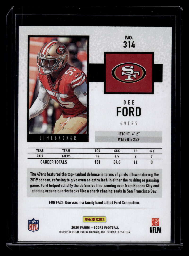 2020 Score End Zone 314 Dee Ford 4/6