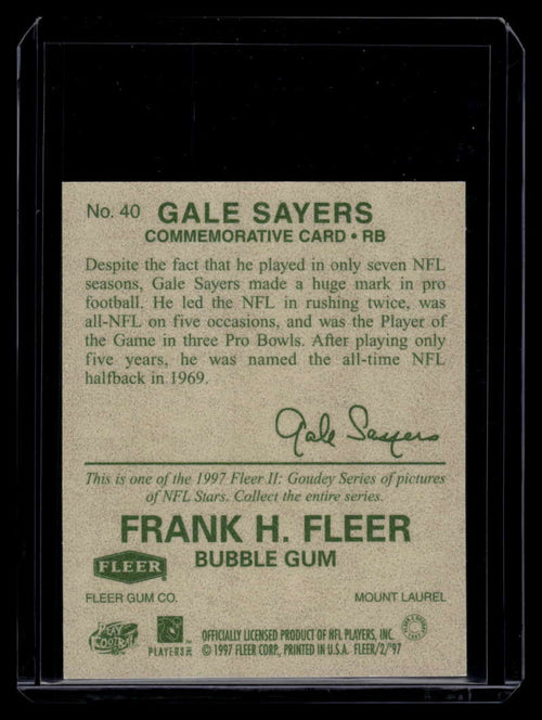 1997 Fleer Goudey II 40rt Gale Sayers Rare Traditions