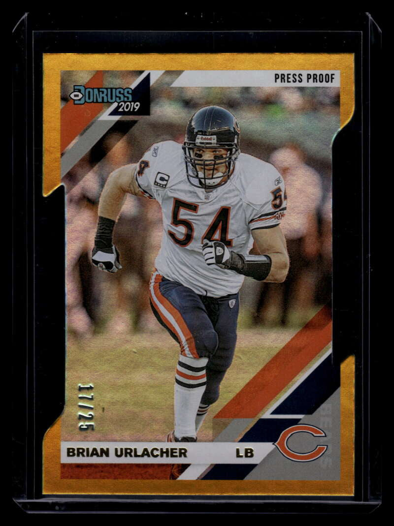 2019 Donruss Press Proof Gold Die Cut 56 Brian Urlacher 17/25