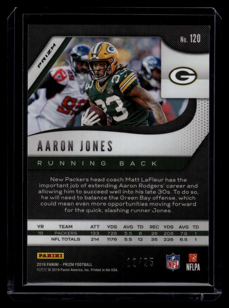 2019 Panini Prizm Prizms Camo Refractor 120 Aaron Jones 12/25