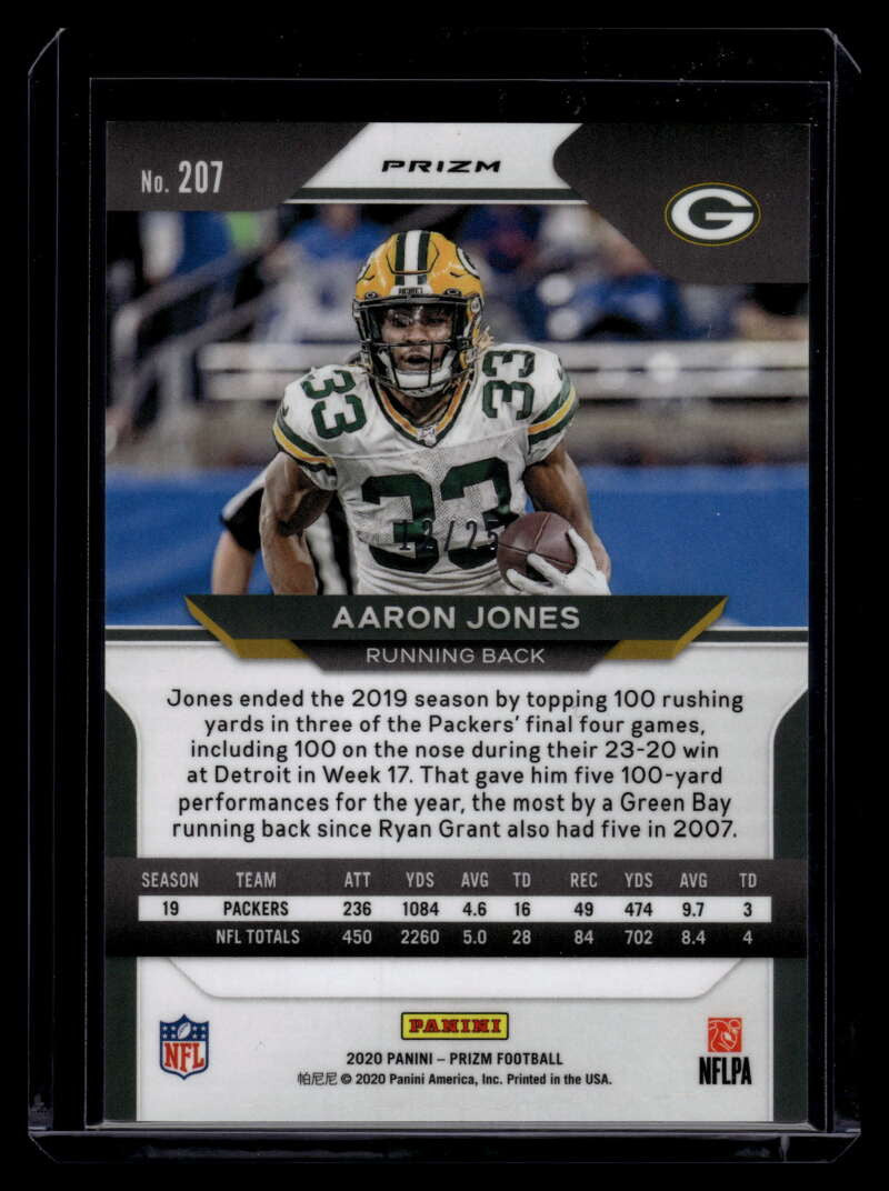 2020 Panini Prizm Prizms Camo Refractor 207 Aaron Jones 12/25