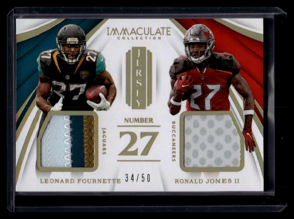 DELETE 121620 2018 Immaculate Jersey Numbers Fournette Ronald Jones Rookie Dual Patch 34/50