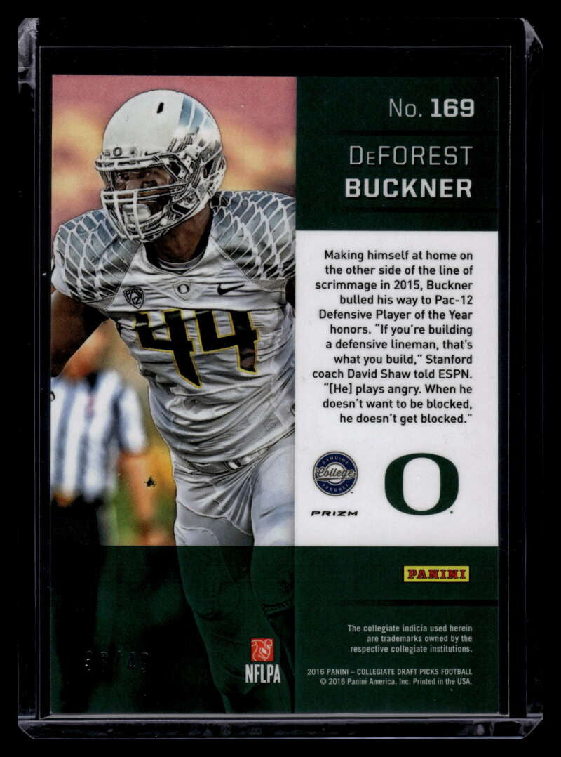 2016 Panini Prizm Draft Picks Prizms Tie Dyed 169 DeForest Buckner Rookie 38/49