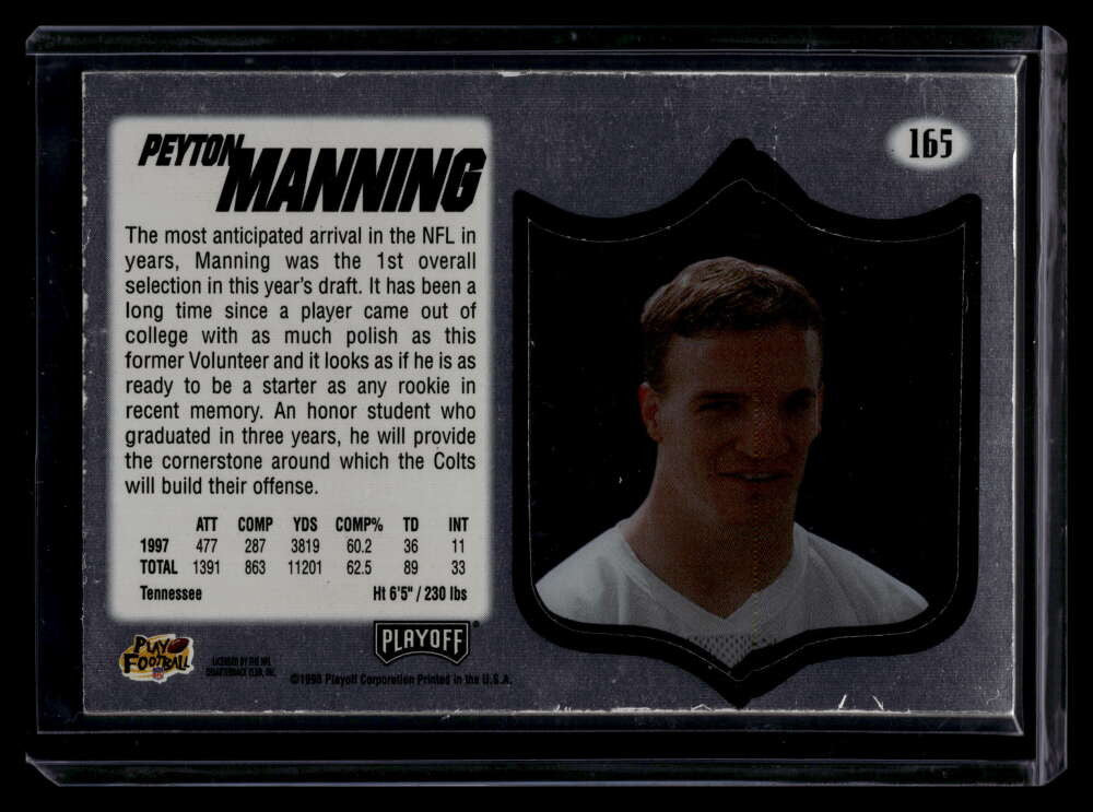 1998 Absolute Hobby 165 Peyton Manning Rookie