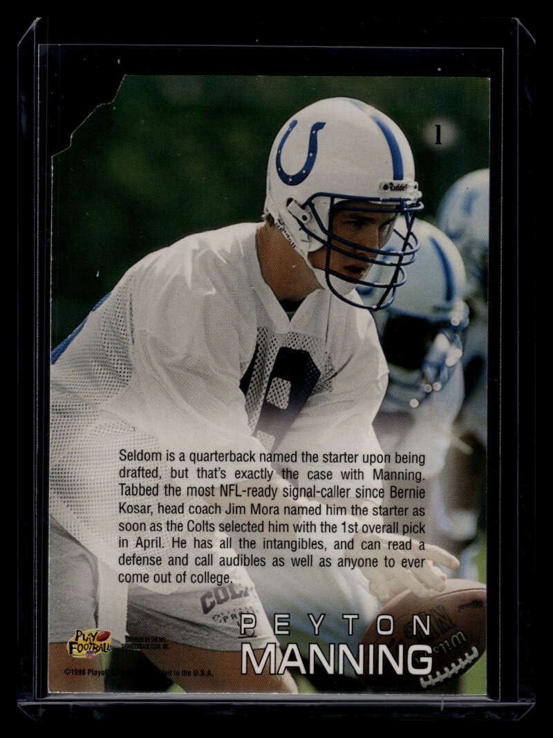 1998 Absolute Draft Picks Silver Die Cuts 1 Peyton Manning Rookie