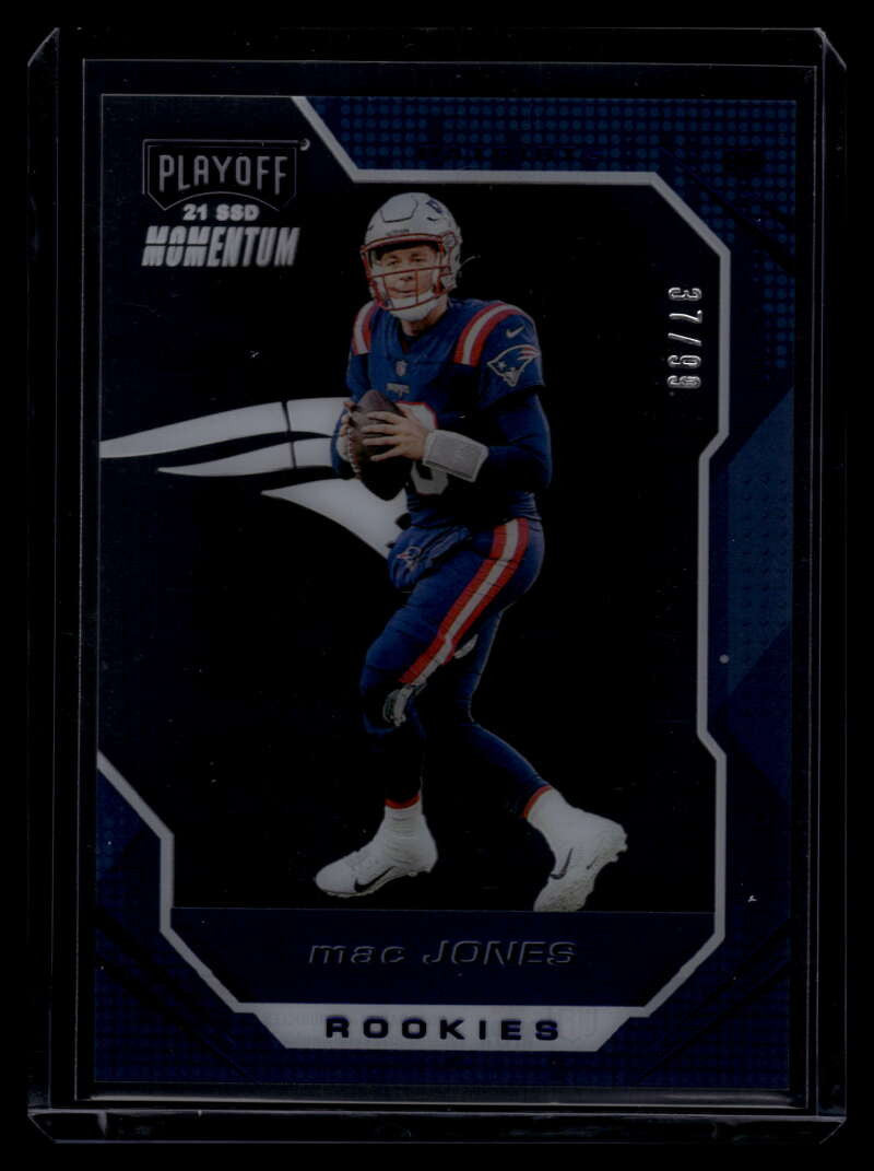 DELETE 121651 2021 Panini Chronicles Playoff Momentum Rookies Blue 9 Mac Jones Rookie 37/99