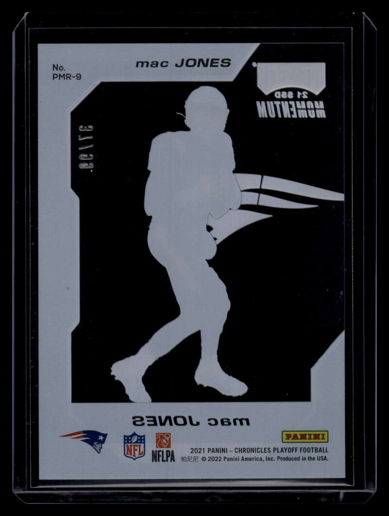 DELETE 121651 2021 Panini Chronicles Playoff Momentum Rookies Blue 9 Mac Jones Rookie 37/99