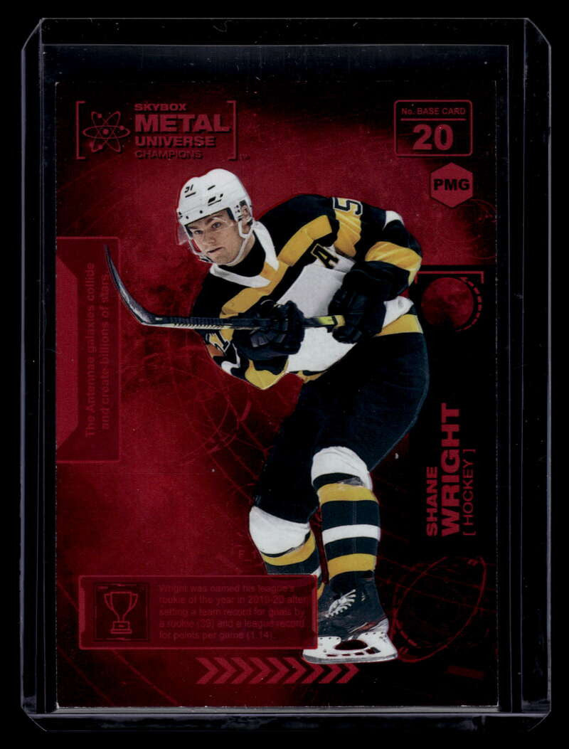 DELETE 121708 2021 Metal Universe Champions Precious Metal Gems Red 20 Shane Wright RC 30/150