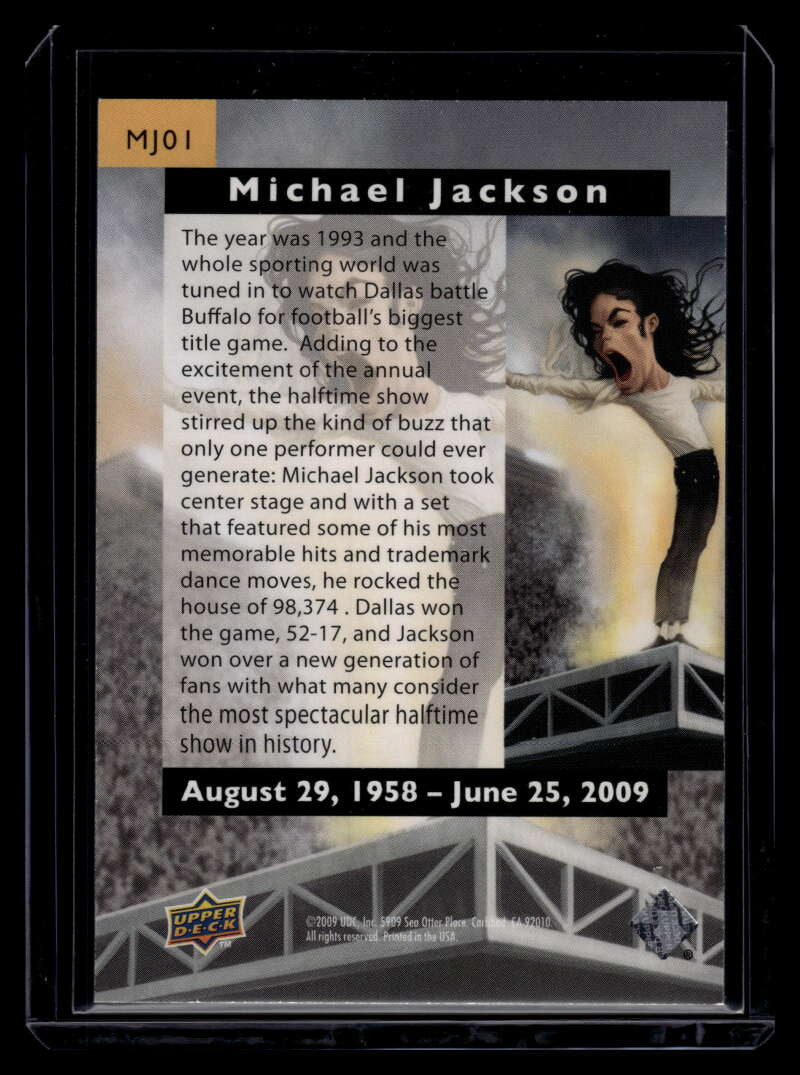 DELETE 121714 2009 Upper Deck X Icons Michael Jackson mj1 Michael Jackson