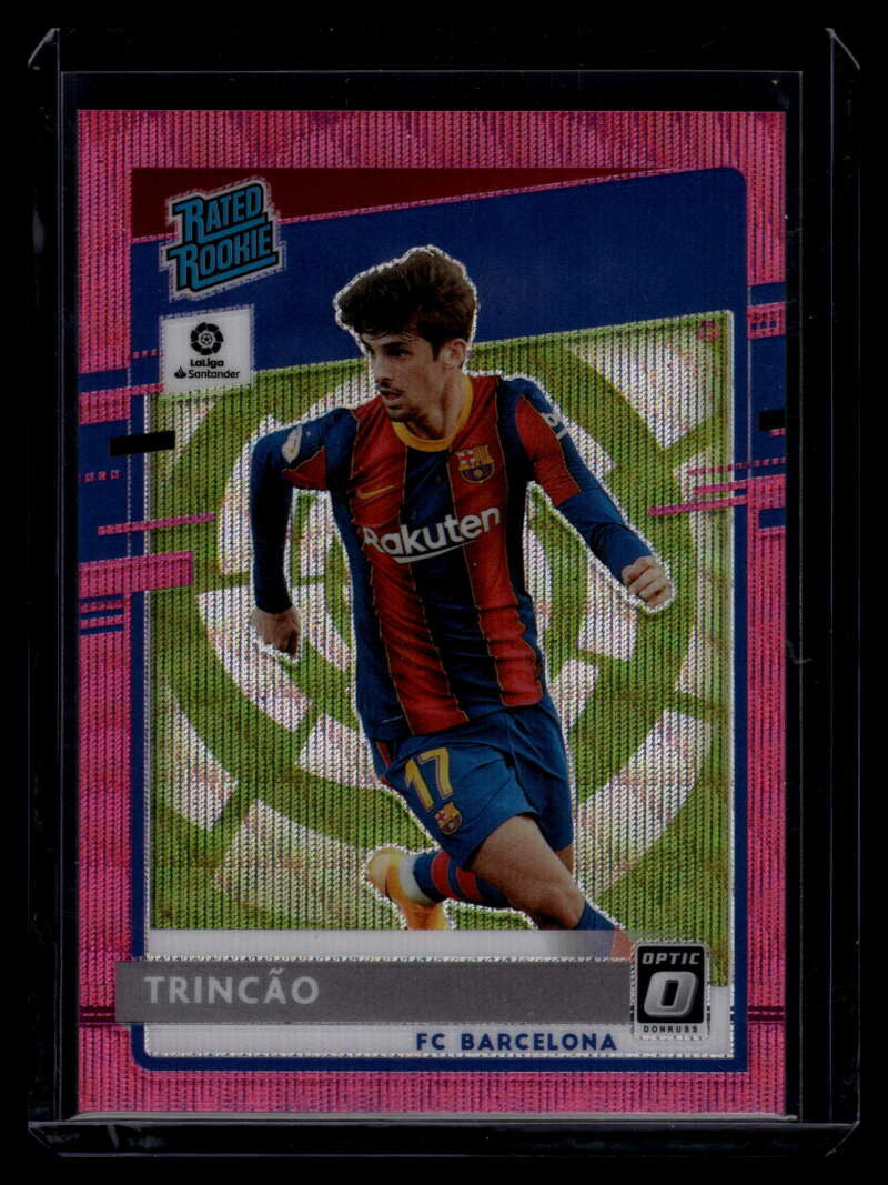 2020-21 Donruss Optic Rated Rookies La Liga Pink Wave 7 Trincao Rookie 10/19