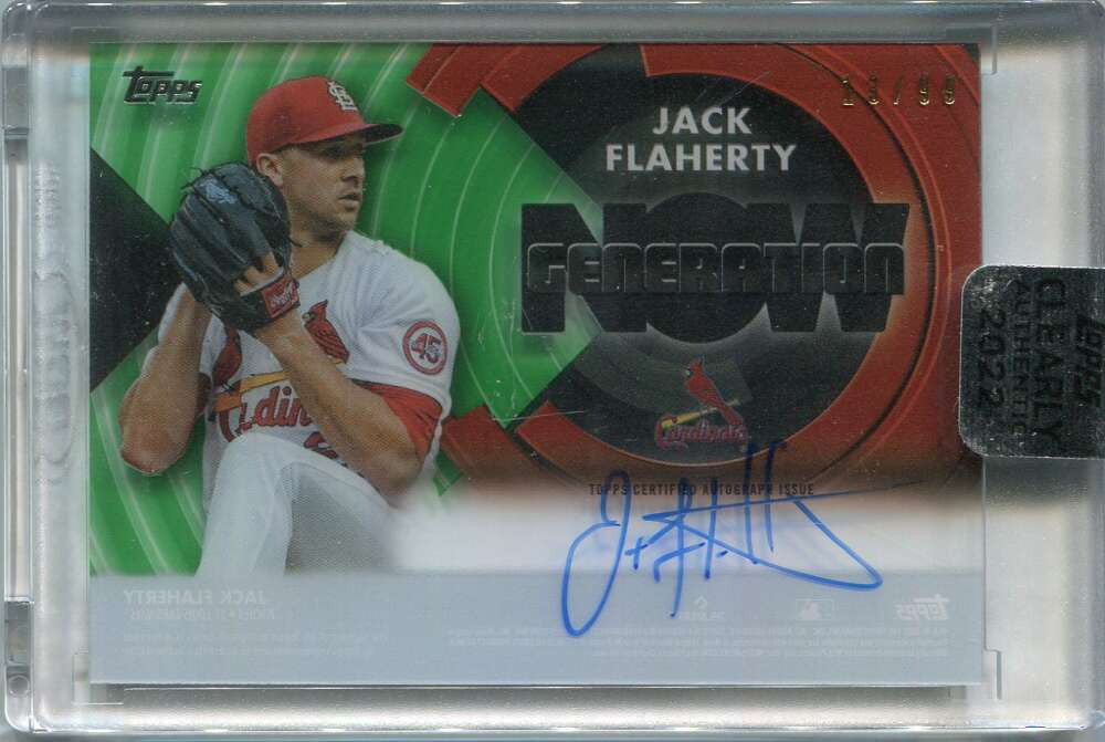 2022 Topps Clearly Authentic Generation Now Autographs Jack Flaherty Auto 13/99