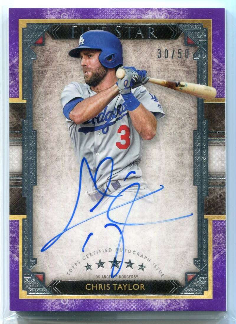 DELETE 121797 2018 Topps Five Star Autographs Purple FSACT Chris Taylor Auto 30/50