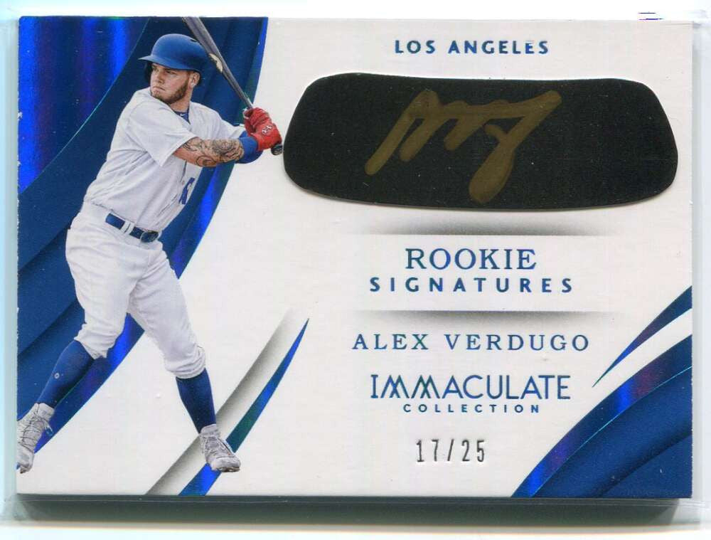 DELETE 121805 2018 Immaculate Collection Carbon Signatures Blue Alex Verdugo Rookie Auto 17/25
