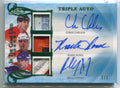 2019-20 ITG Used Autographs Green Coffey Mark Howe Chelios Triple Patch Auto 1/1