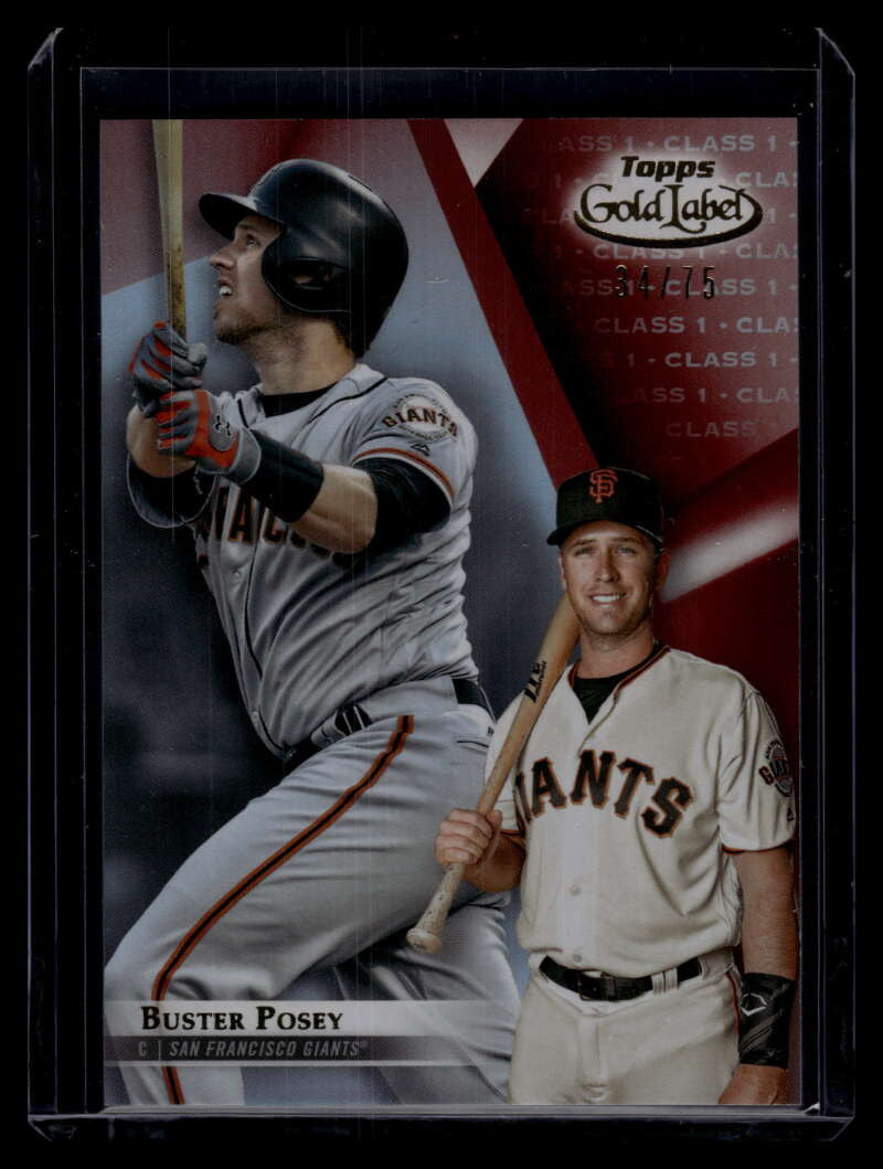 2018 Topps Gold Label Class 1 Red 83 Buster Posey 34/75