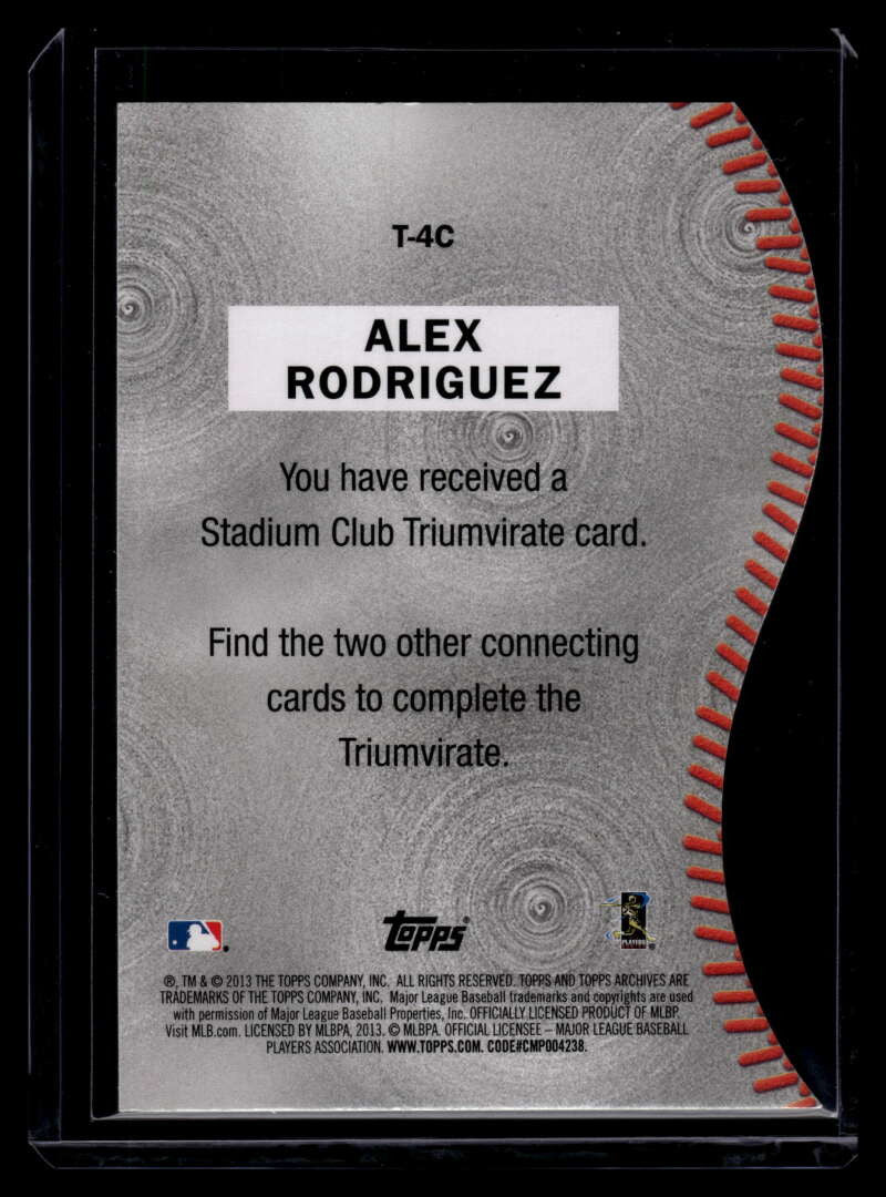 2013 Topps Archives Triumvirate 4c Alex Rodriguez