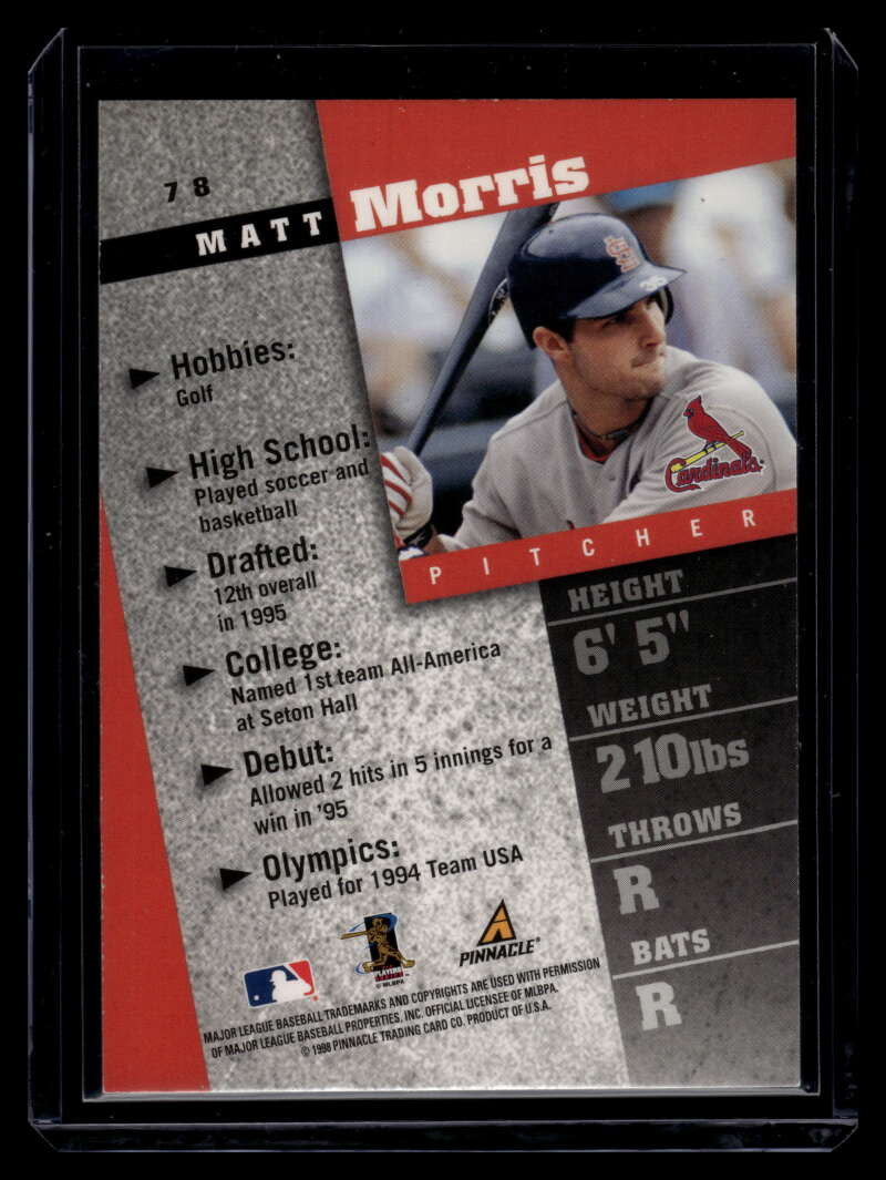 1998 Pinnacle Inside Diamond Edition 78 Matt Morris