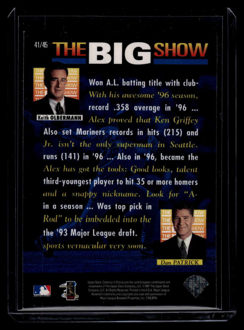 1997 Collector's Choice The Big Show World Headquarters 41 Alex Rodriguez