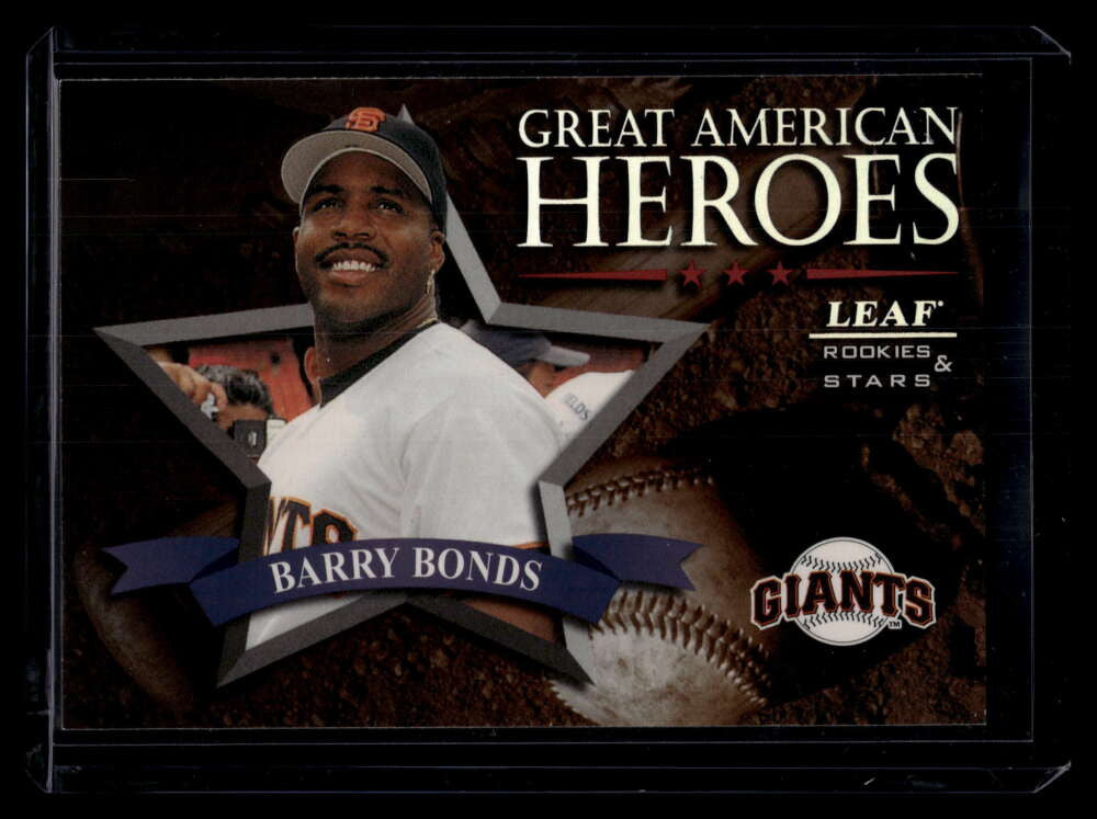 1998 Leaf Rookies &amp; Stars Great American Heroes 14 Barry Bonds 2344/2500
