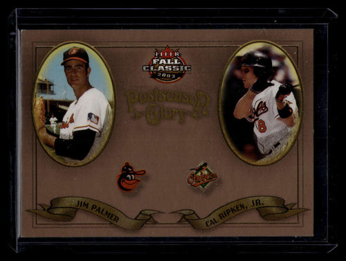2003 Fleer Fall Classics Postseason Glory 15 Jim Palmer Cal Ripken Jr. 675/1500