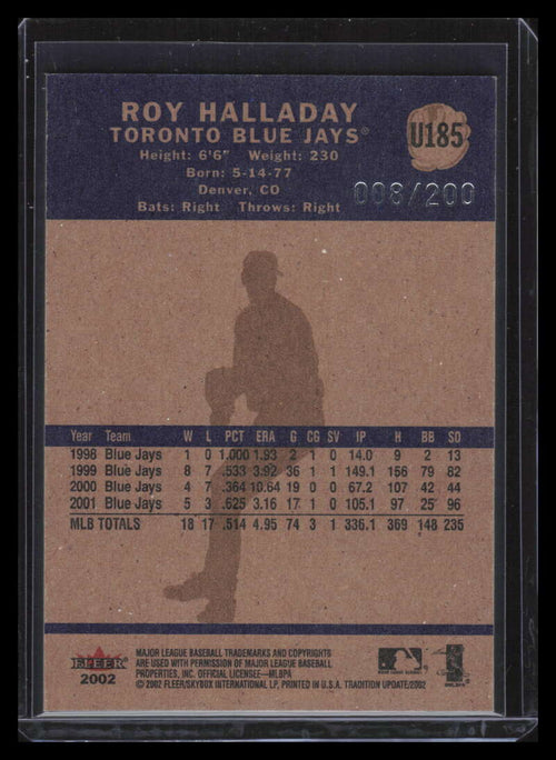 2002 Fleer Tradition Update Glossy u185 Roy Halladay 8/200