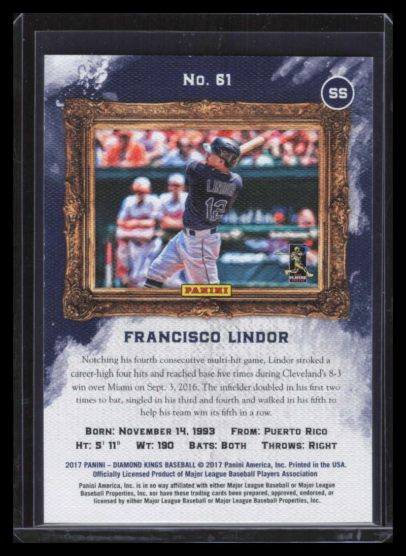 2017 Diamond Kings Artist's Proof Gold 61 Francisco Lindor 68/99