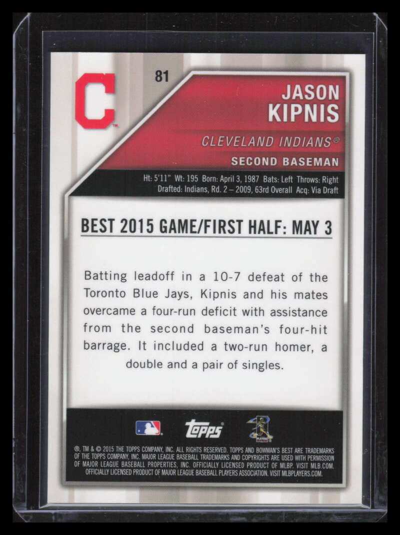 2015 Bowman's Best Gold Refractor 81 Jason Kipnis 5/50
