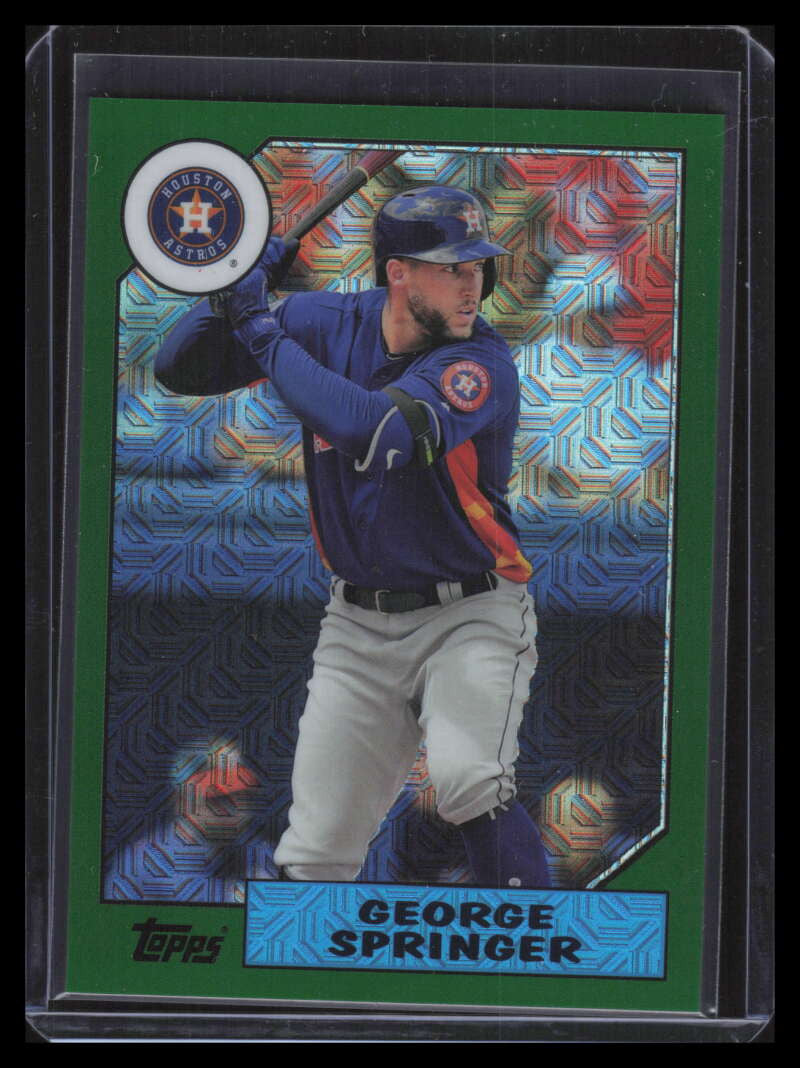 2017 Topps '87 Silver Pack Chrome Green Refractor 87gs George Springer 34/175