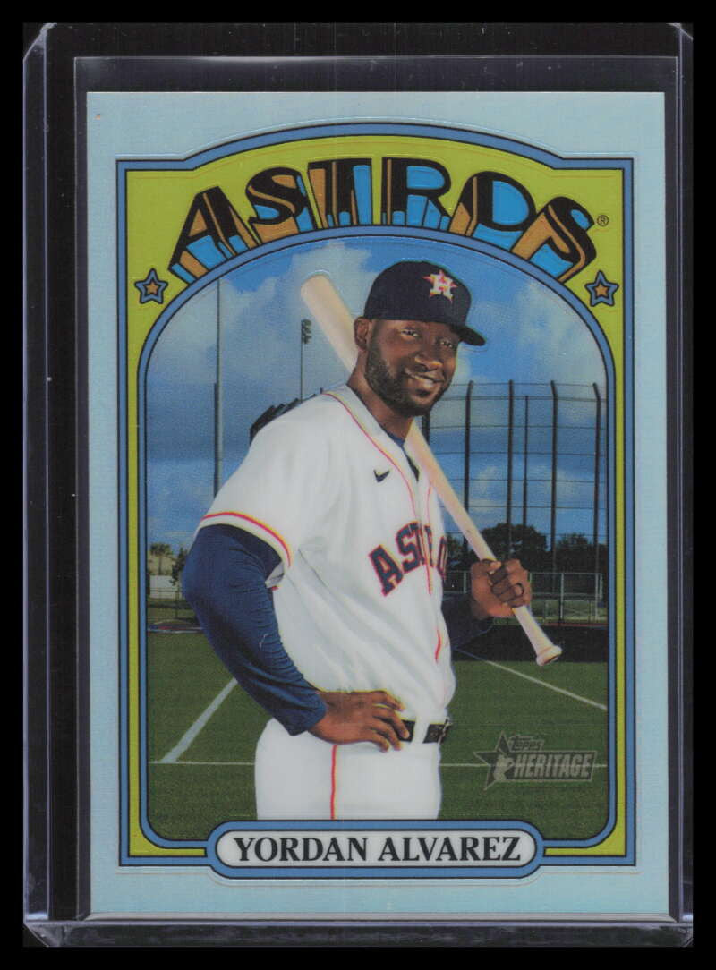 2021 Topps Heritage Chrome Refractor 500 Yordan Alvarez 3/572