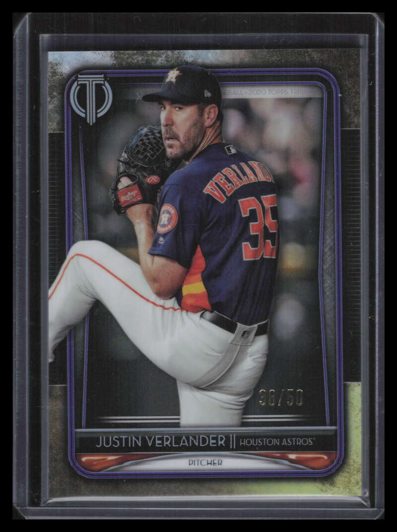 2020 Topps Tribute Purple 12 Justin Verlander 38/50
