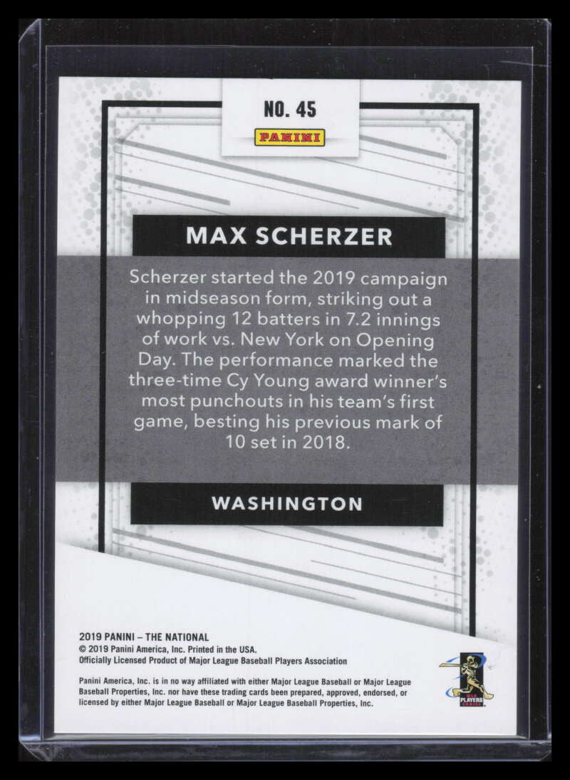 2019 Panini National Convention Escher Squares 45 Max Scherzer 19/25