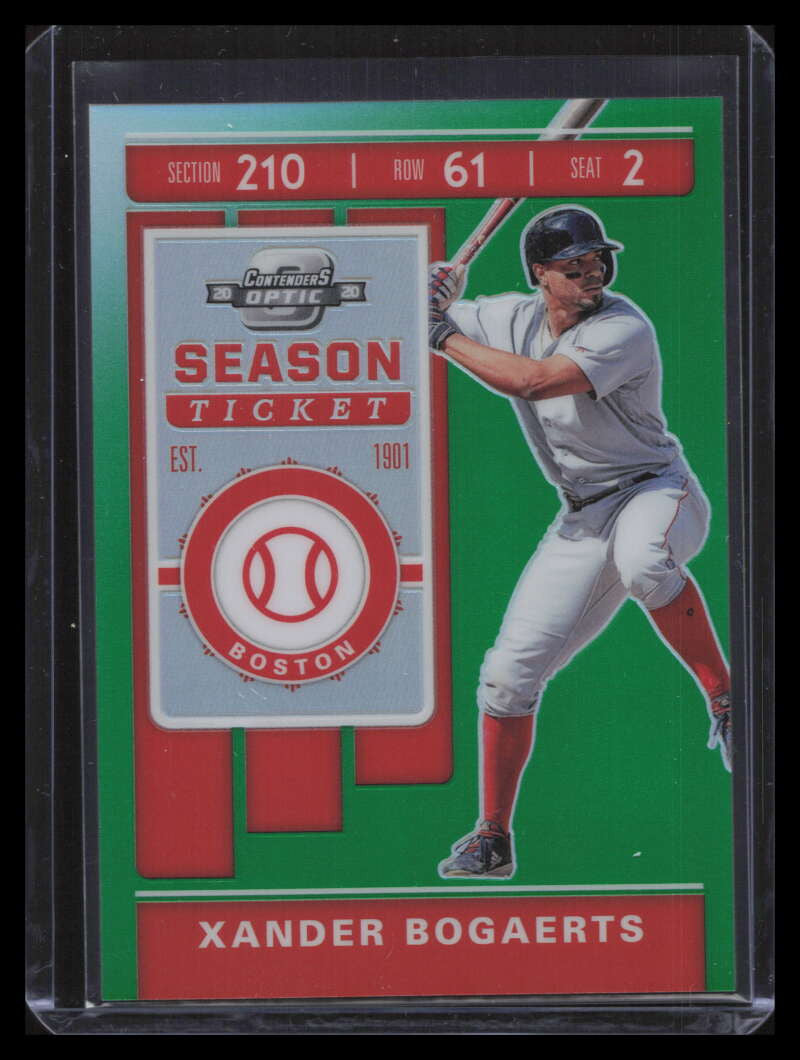 2020 Panini Contenders Optic Green 29 Xander Bogaerts 29/50