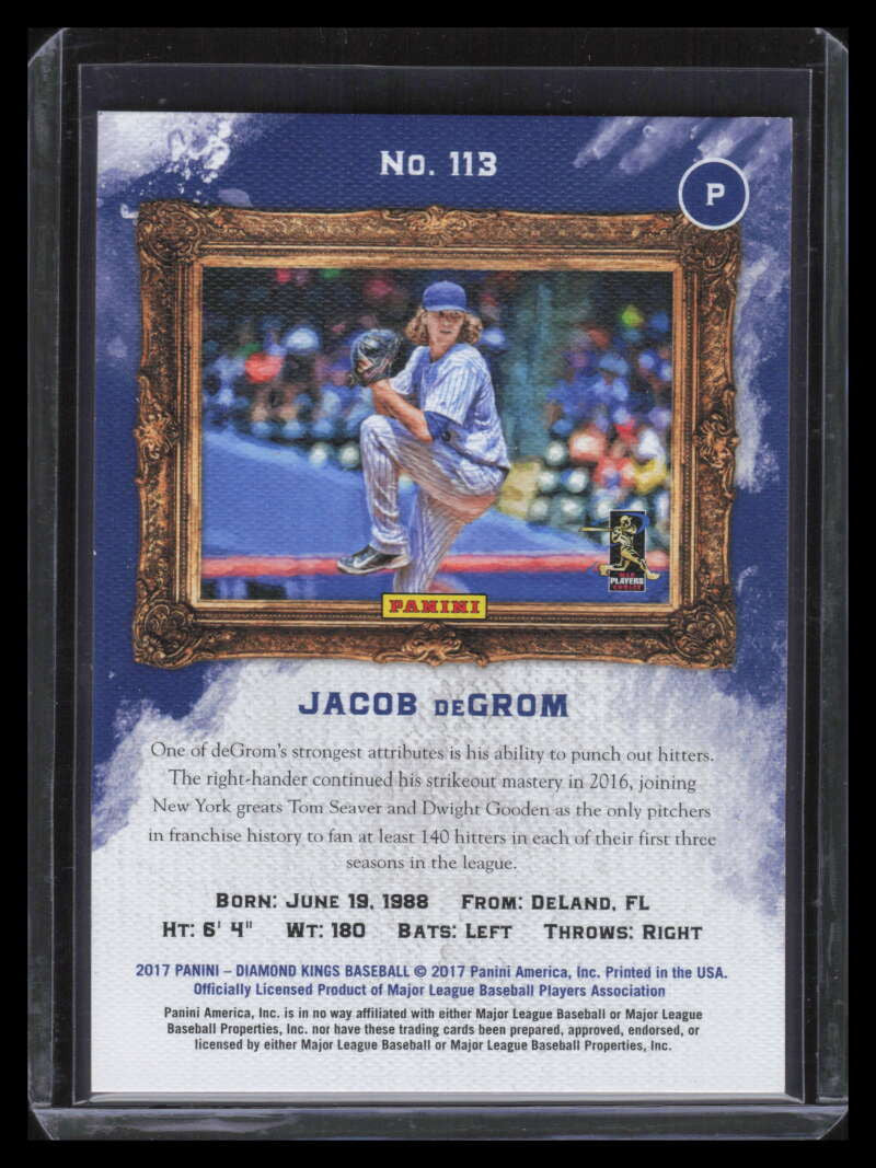 2017 Diamond Kings Framed Red 113 Jacob deGrom 1/99