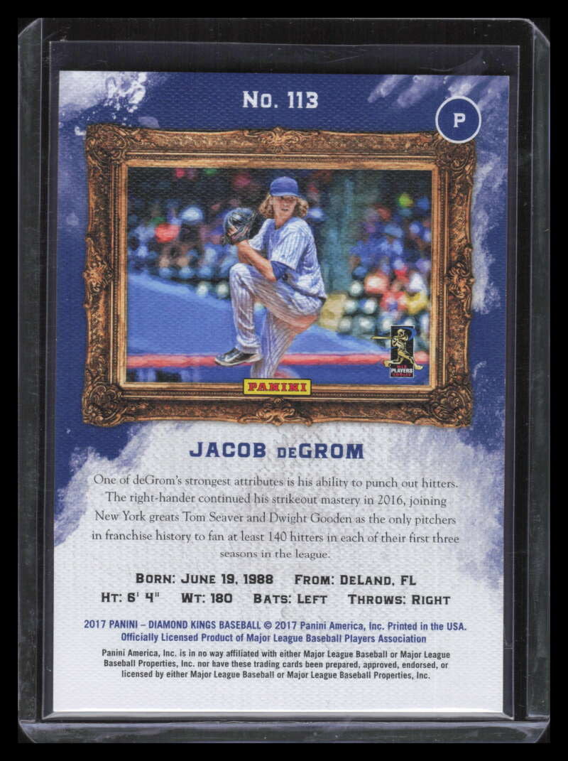2017 Diamond Kings Framed Red 113 Jacob deGrom 99/99