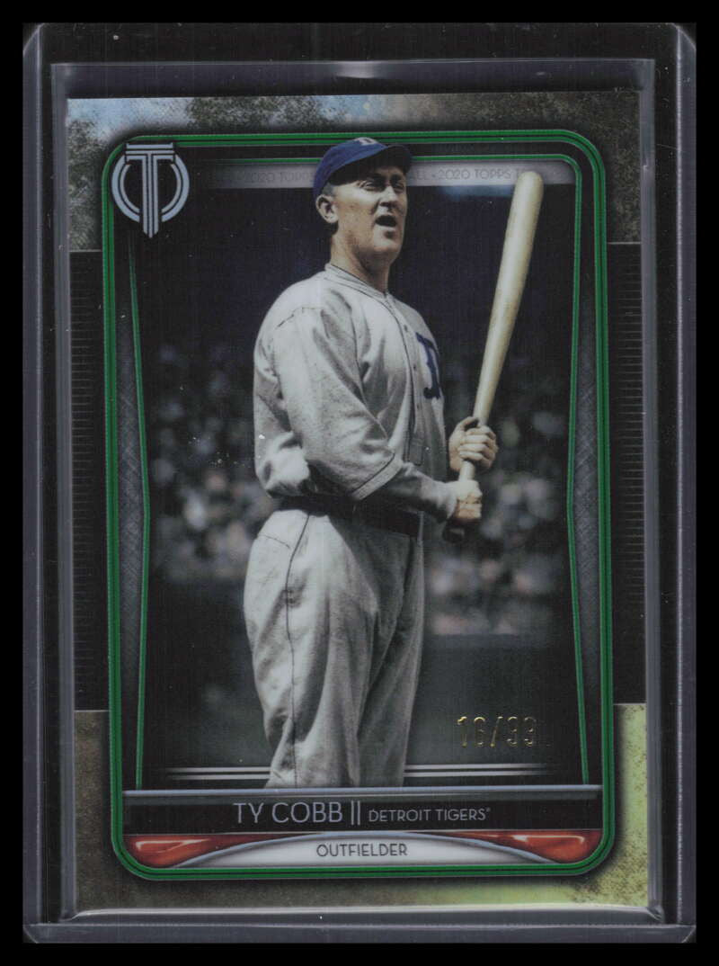2020 Topps Tribute Green 22 Ty Cobb 16/99