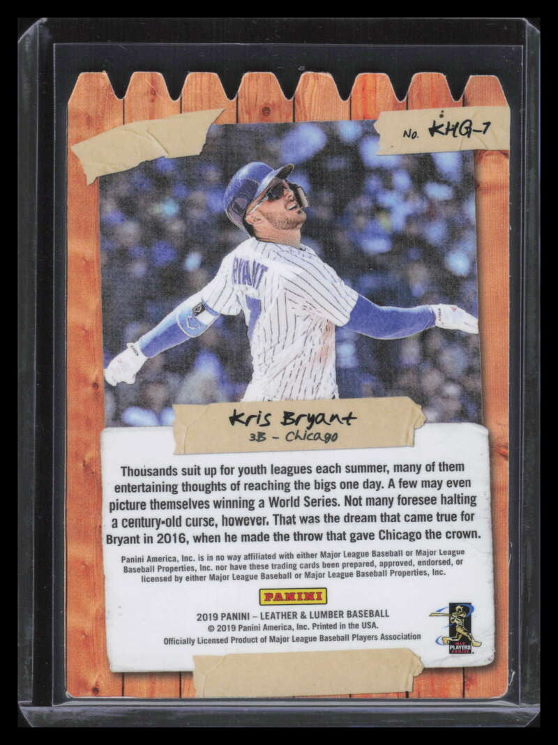 2019 Panini Leather &amp; Lumber Knothole Gang Holo Silver 7 Kris Bryant 25/25