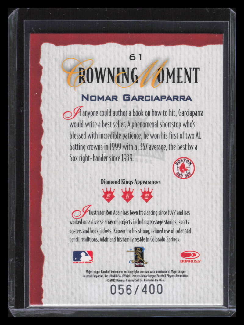 2002 Diamond Kings Silver Foil 61 Nomar Garciaparra 56/400