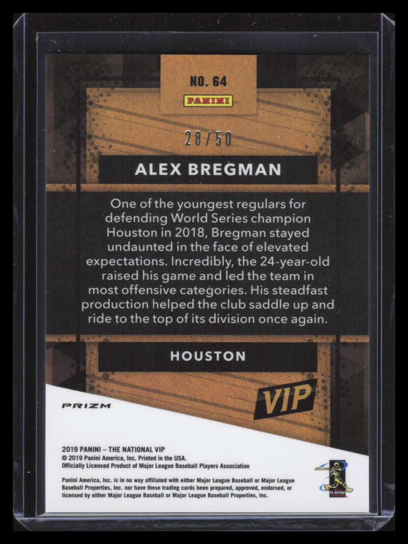 2019 Panini National Convention VIP Party Pink 64 Alex Bregman 28/50
