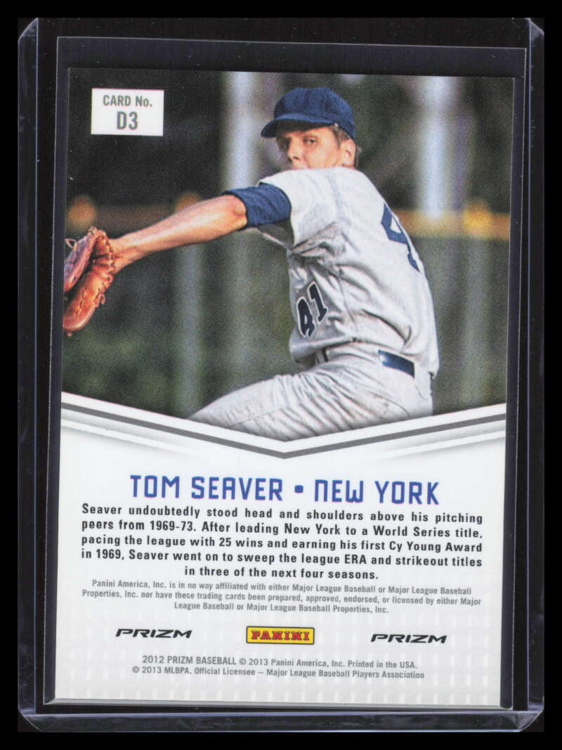 2012 Panini Prizm Dominance Prizms Silver Refractor d3 Tom Seaver