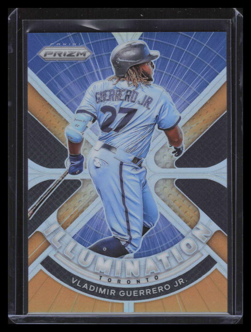2021 Panini Prizm Illumination Prizms Neon Orange 5 Vladimir Guerrero Jr. 9/100